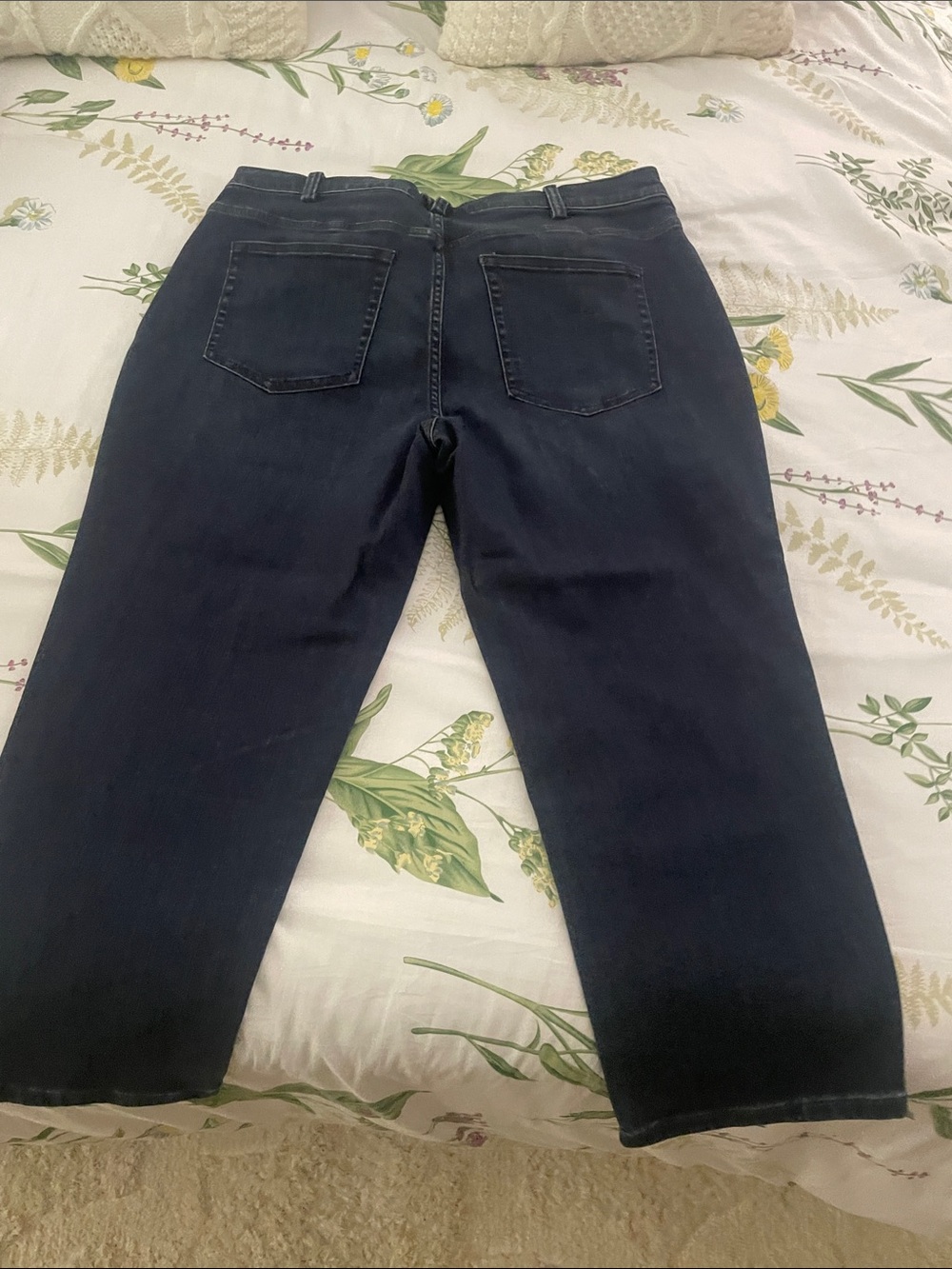 Duluth Trading Co Dark Blue Straight-Leg Women's Jeans - Picture 6 of 7